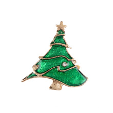 Colorido Rhinestone Crystal Christmas Tree Broches para mujeres Decoración de fiestas de niña Joyería de regalo Custom